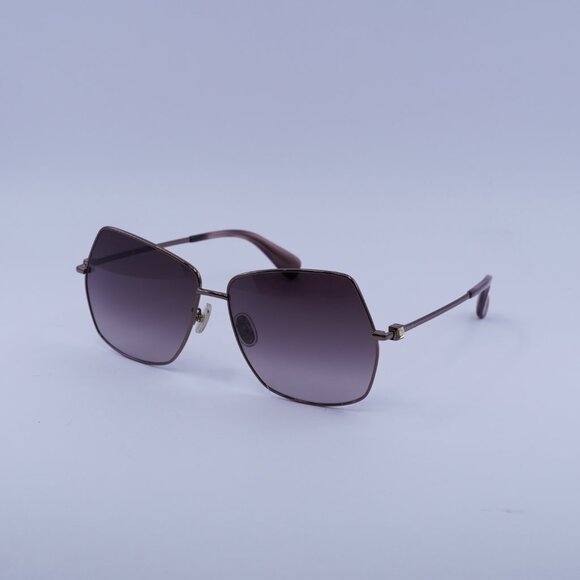 MaxMara MM0035-H 38T Sunglasses Bronze Geometric Frame, Bordeaux Lenses - Picture 5 of 11